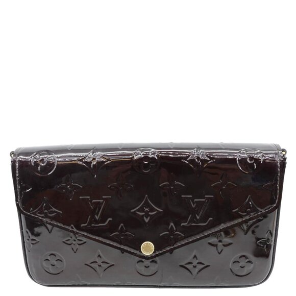 Louis Vuitton  Felicie Pochette Monogram Vernis Shoulder Bag Amarante - Picture 4 of 14